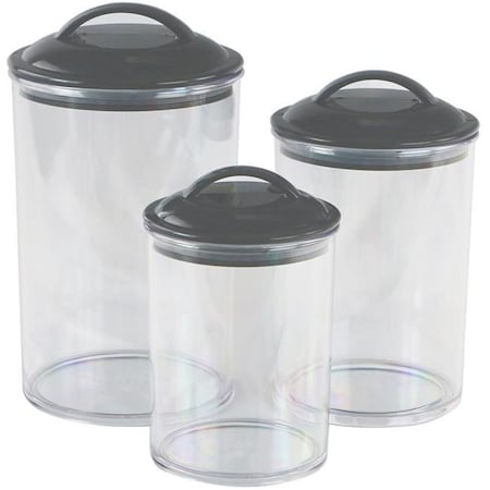 Reston Lloyd Reston Lloyd 11111 6pc Acrylic Canister Set  Charcoal 11111